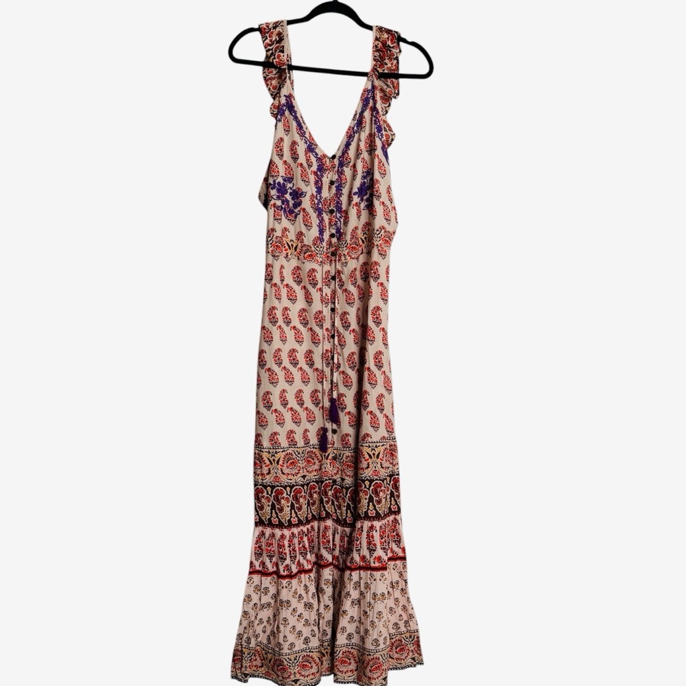 Raga - Anthropologie -Blooming Trails Ruffle Strap Summer Maxi Dress -
Large NWT - Picture 6 of 17